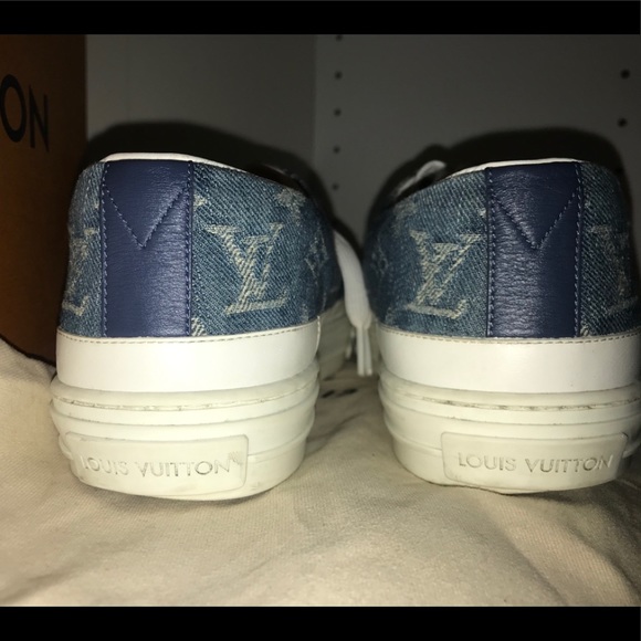 Authentic Louis Vuitton Monogram Denim Sneakers - Picture 9 of 10